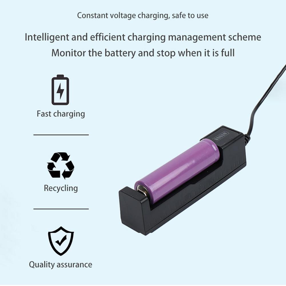 Vape Battery 18650 - Universele 18650 Batterijlader USB Smart Single