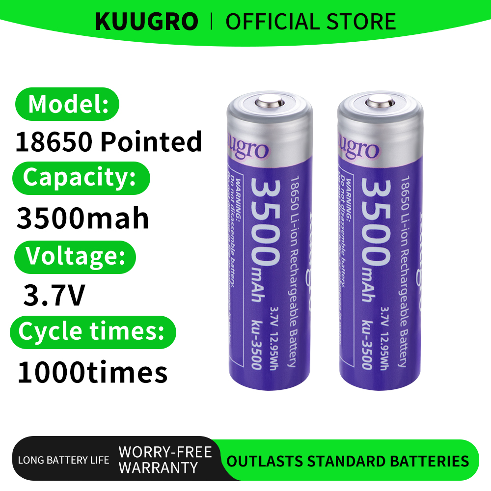Vape Battery 18650 - Kuugro Ku-3500 18650 Batterij 3500mAh 3.7V